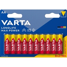 VARTA Longlife Max Power AA 10 Pack (8+2)
