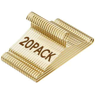 ueakpic 20 Stück Kleiderbügel 0,8cm Widen, UEAKPIC Gold Aluminium Durable Metall-Kleiderbügel, Lightweigh & Sturdy für Standard Größe Anzüge, Kleidung, Jacke, Hose, Kleid, Hemden, Röcke