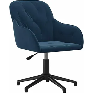 vidaXL Bürostuhl Drehbar Blau Samt - Blau