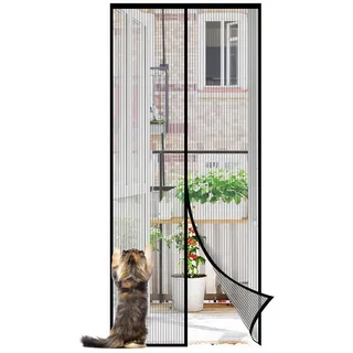 Sekey Fliegengitter Balkontür Magnet 100 x 220 cm Schwarz