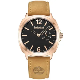 Timberland Damen Armbanduhr Ledyard in der Farbe Rosegold mit Lederarmband, Gehäusedurchmesser: 38 mm, TDWLB2200402