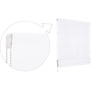 Raffrollo Faltrollo 100x175 cm Weiss Jalousie Premium - Weiß