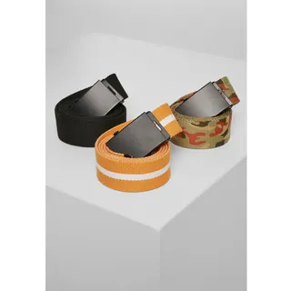 Urban Classics S Trio Gürtel - Black / Camouflage / Black / White / Black - L-XL