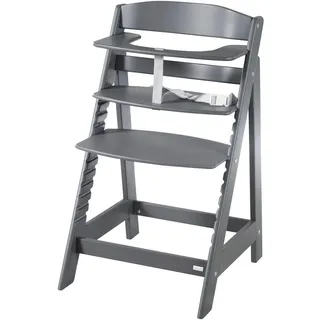 Roba Kinderhochstuhl Sit Up Flex Anthrazit , Holzwerkstoff , 44.5x80x54 cm , Babymöbel & Kindermöbel, Babyzimmer, Hochstühle