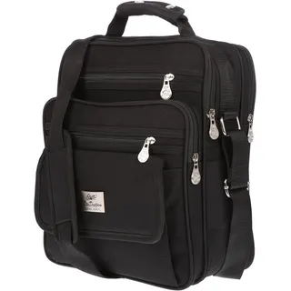 XL Große Arbeitstasche Herren Tasche Flugbegleiter Schultertasche Arbeit Schwarz - Schwarz