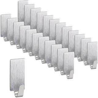 Relaxdays Klebehaken 24er Set Silber