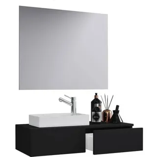 VCM my bath Badmöbel-Set Gudas schwarz 85,0 x 35,0 x 29,5 cm
