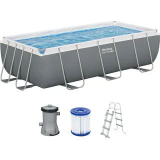 BESTWAY Steel Pro Max Frame Pool Set 404 x 201 x 100 cm inkl. Filterpumpe