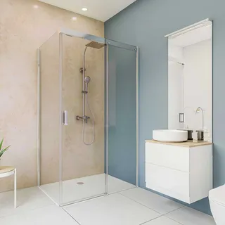 Breuer Duschrückwand Hochglanz Sandstein beige