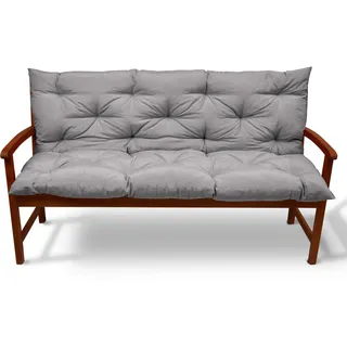 Beautissu Bankauflage 150 x 50 x 8 cm hellgrau 1 St.