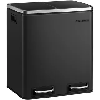 Songmics Abfalleimer 30 l Schwarz