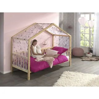 Vipack Hausbett Dallas 90 x 200 cm Kiefer massiv beige