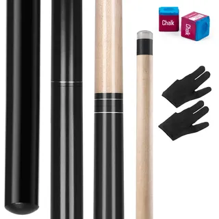 AKLOT Pool Queue, Schwerer Sprungbruch Pause Billard Queue 23~25oz 1 Stück Pool Stick 14mm Bakelite Tip für Explosive Breaks und Mühelose Sprünge Schwarz