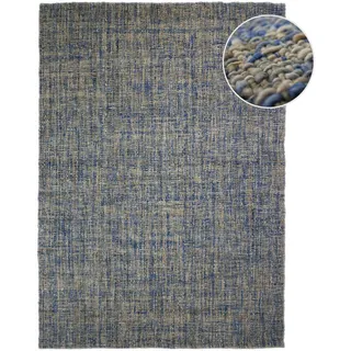 Flair Rugs Wollteppich , Blau , Textil , Uni , rechteckig , 120x170 cm , für Fußbodenheizung geeignet, in verschiedenen Größen erhältlich , Teppiche und Böden, Teppiche, Moderne Teppiche
