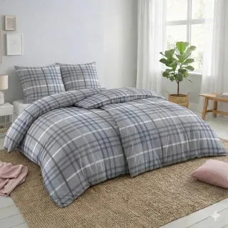 Kuscheli® Bettwäsche 135x200 4 teilig | ÖkoTex Zertifiziert & für Allergiker geeignet |Bettwäsche Set mit je 2 Bettbezügen 135 x 200 & Kissenbezügen 80x80 | modern Pusteblume
