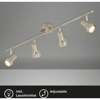 Briloner LED Deckenleuchte 4xGU10 schwenkbar Nickel matt