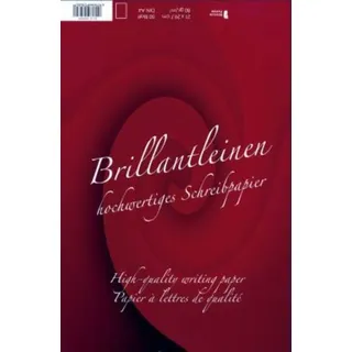 RÖSSLER edler Block A4 | Schreibblock A4 | 50 Blatt DIN A4 Papier | Briefpapier | Briefblock | Notizblock | Schreibwaren | 210 x 297 x 6mm| 1 Stück | Farbe: Brillantleinen Weiß