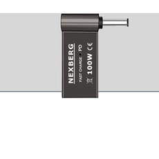 NEXBERG 100W PD USB Buchse Typ-C Zu Stecker DC-Strom Stromversorgungskonverter Ladeadapter Stecker Laptop Verbindungsstecker für HP Pavilion, Compaq Presario, EVO, DV, TX, Armada(4.8mm x 1.7mm Bullet)