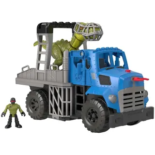 Fisher-Price Imaginext Jurassic World Dino Hauler, Fahrzeugset mit rasender Dinosaurierfigur, Dinosaurier Spielzeug