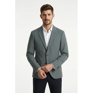 Anzugsakko CINQUE "CIMONOPOLI_S", Herren, Gr. 46, grün, Web, Obermaterial: 53% Polyester, 43% Schurwolle, 4% Elasthan, unifarben, slim fit hüftbedeckend, mit Knöpfen, Sakkos Anzugsakko