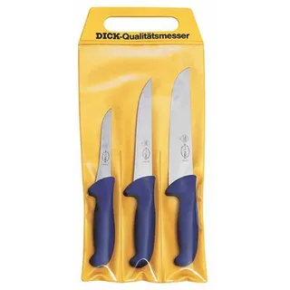 Friedr. Dick Dick ErgoGrip Messerset 3-tlg. Blau/Silber