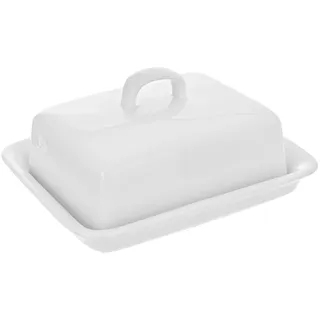 Orion - Butterdose mit deckel aus Weiß keramik - Butterschale - Butterdosen - Butter behälter dish - Butterglocke - Butterbehälter - Butterbox - Butterfass - Kräuterbutter - Butterspender