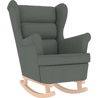 Schaukelsessel Dunkelgrau 74x90x102 cm Stoff - Grau, Dunkelgrau