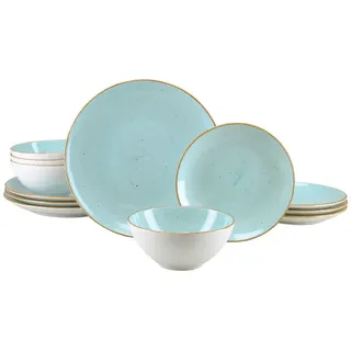 CreaTable Tafelservice 12-tlg. Weiß/Hellblau