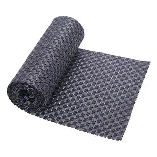 Sichtschutzstreifen Rattan 19 x 250 cm silber/anthrazit