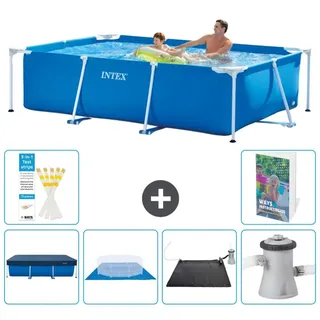 Rechteckiger Frame Pool - 260x160x65 cm - 7-teilig S40 - Blau
