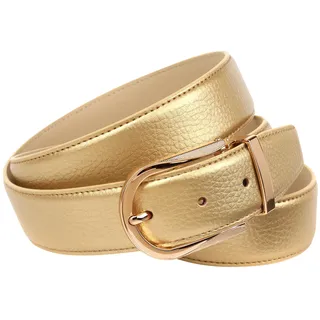 Anthoni Crown Damengürtel Leder blau 110 cm