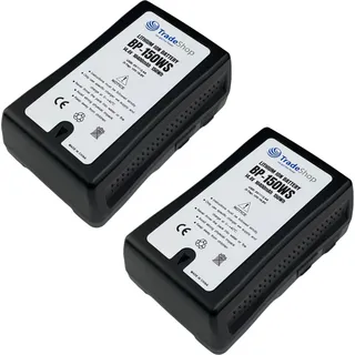 2x Trade-Shop Li-Ion Akku V-Mount 14,4V 10400mAh 150Wh mit D-Tap USB Ausgang für Sony HDW-750CE HDW-790WSP HDW-F900H LMD-650 LMD-9020 LMD-9030 LMD-9050