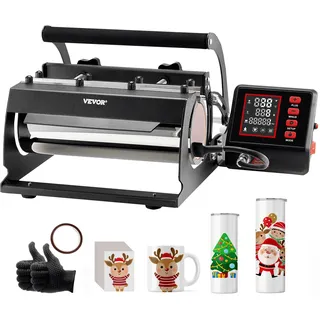 Vevor Tumbler-Hitzepresse, 11–30 oz Tassenpresse,schnelles und gleichmäßiges Aufheizen,Tumblerpresse mit Sublimationspapier,Klebeband und