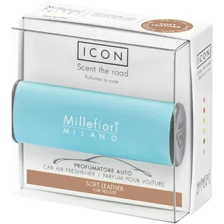 MILLEFIORI Autoduft Car Air Freshener Icon CLASSIC - AZZURRO - SOFT LEATHER