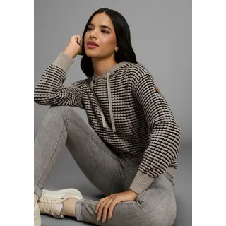 KangaROOS Strickpullover mit Kapuze Schwarz 48/50