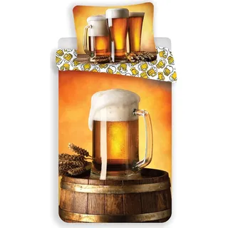Fotodruck Leinen Beer 140x200, 70x90 cm - Braun