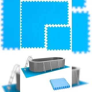 Eyepower Poolunterlage 1 m2 blau 50x50 cm