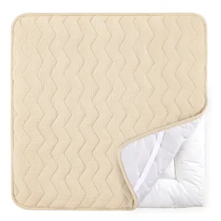 lulumoon wickelauflage bezug 72x75 Musselin: 100% Baumwolle und Waschbar | weicher Oberfläche zur Nimmt Urin schnell auf - Abnehmbarer bezug für Wickelauflage – weniger Reinigungsaufwand