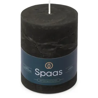 Spaas Rustikale Stumpenkerze 80/110 mm 65 St. schwarz