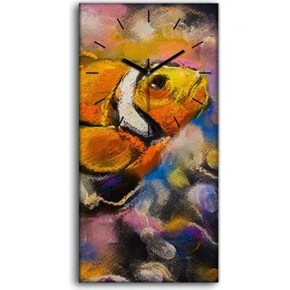 Dekor Leinwand Uhr Wandbilder Kunstdruck 30x60 Schöner Clown-Fisch Moderne Kunst - schwarze Hände