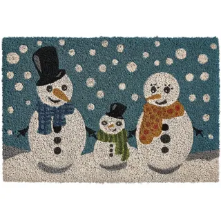 X-Mas FUßMATTE , Multicolor , Kunststoff, Naturmaterialien , Weihnachten , rechteckig , 40x60 cm , recycelbar , Teppiche und Böden, Schmutzfangmatten, Fußmatten