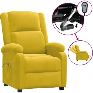 vidaXL Elektrischer Massagesessel Gelb Samt - Gelb