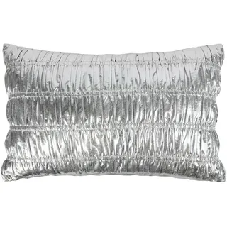 Butlers Kissen Stardust mit Raffung , Silberfarben , Textil , 40x60 cm , Heimtextilien, Wohntextilien, Kissen, Zierkissen