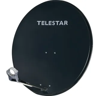 Telestar Digirapid 60 SAT-Spiegel (60 cm Aluminium-Spiegel, vormontierte Masthalterung, 40mm LNB-Halterung) schiefergrau