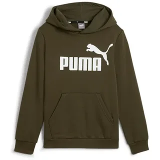 Puma Ess Big Logo Kapuzenpullover Dark Olive 9-10 Jahre