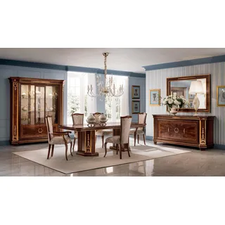 6 Stuhl Set Stühle Esszimmer Garnitur Möbel Lehn Jugendstil Design Sitzmöbel Neu - Beige