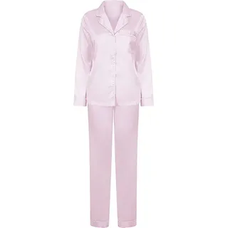 Towel City Damen Satin Long Pyjamas Schlafanzug TC055 light pink XL/XXL - Pink