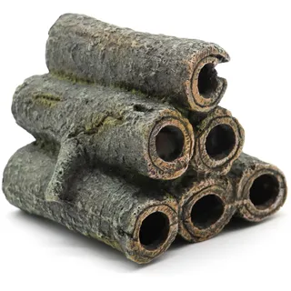 Amtra Deko Shrimp Playground Tubes, Aquarium-Dekoration aus Kunstharz, für Aquarien und Fischbecken, ungiftig, groß, 8,5 x 8,5 x 7,5 cm