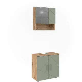 Vicco Irma 2-tlg. Salbeigrün/Eiche