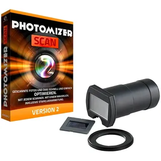 Somikon Dia digitalisieren: DSLR-Objektiv-Aufsatz zum Digitalisieren von Dias/Negativen (Dias Abfotografieren Aufsatz, Diakopierer, Makro)